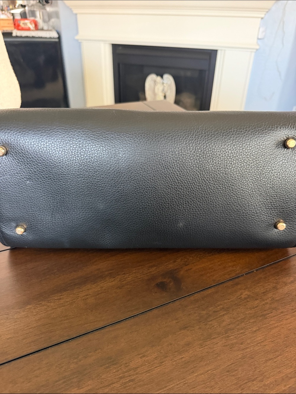 Coach Brown Signature Canvas Tote with Black Trim and Stripe - Picture 7 of 7